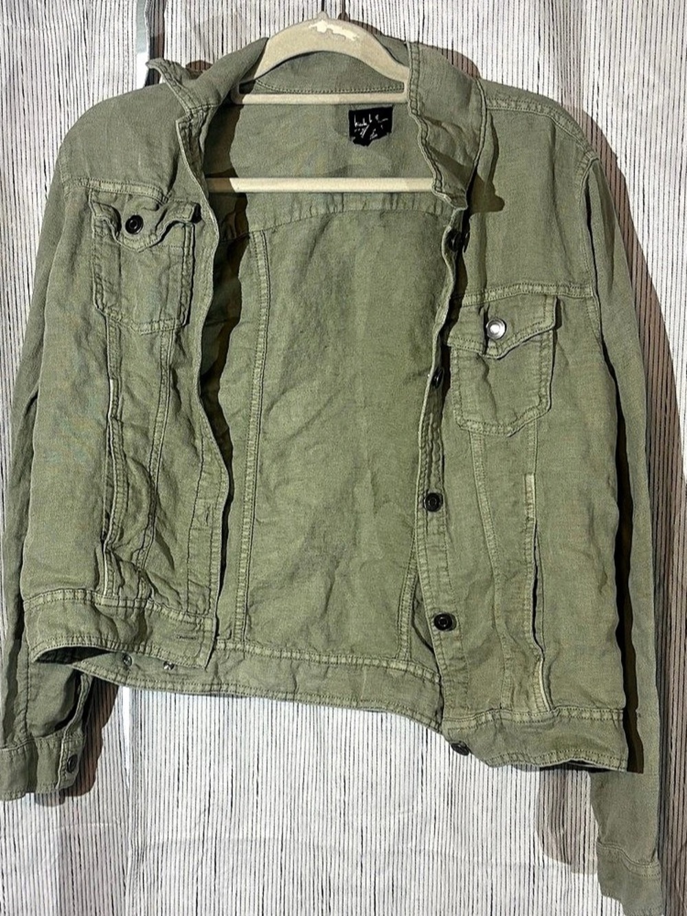 Nicole Miller Utility Jacket Green Size Medium